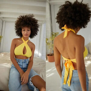 Urban Outfitters Out From Under Sorelle Twist Halter Bra Top Size Large NWOT $39